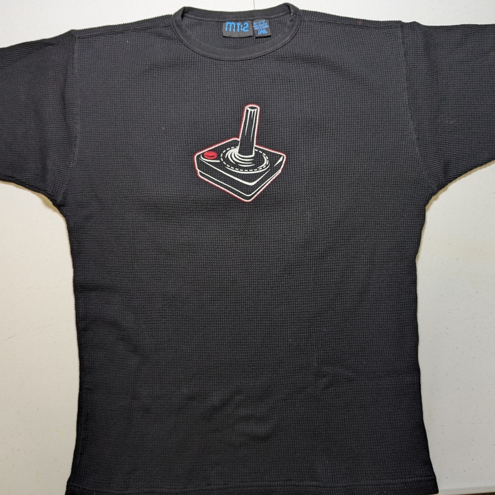 Vintage 90's Atari Joystick Graphic Thermal Shirt - Size L